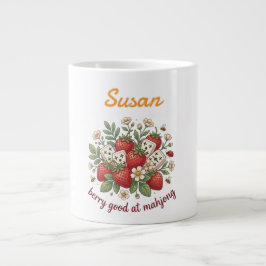 Anpassat Namn Berry Bra på Mahjong Retro Jumbo Mugg