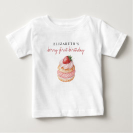 Anpassat Namn Berry Första Födelsedagen T Shirt