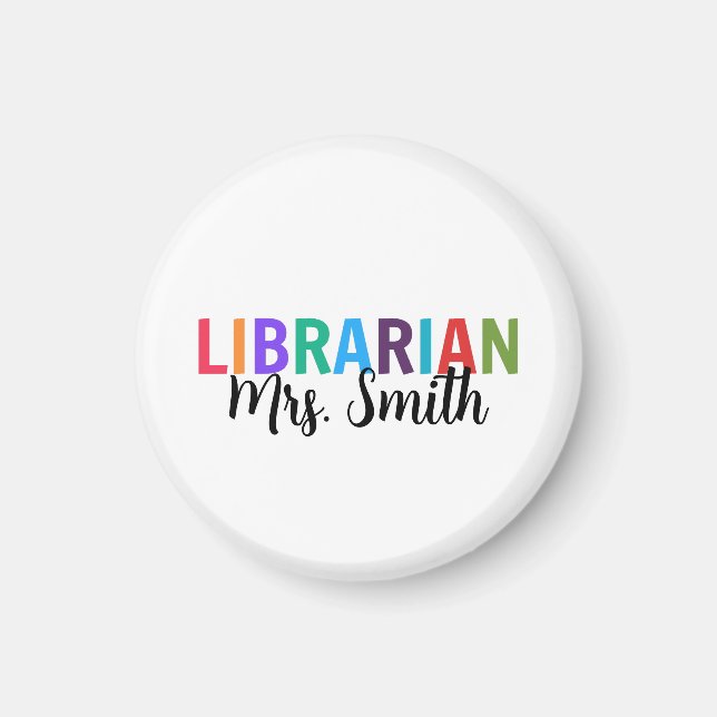 Anpassat Namn Bibliotekarie Magnet (Framsidan)