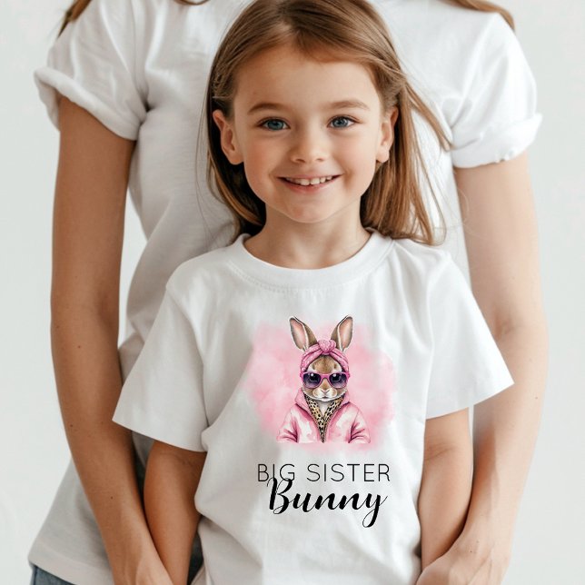 Anpassat namn Big Sister Bunny Matching Family Gro T Shirt (Skapare uppladdad)