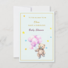Anpassat Namn Björn flytande ballonger Baby Shower