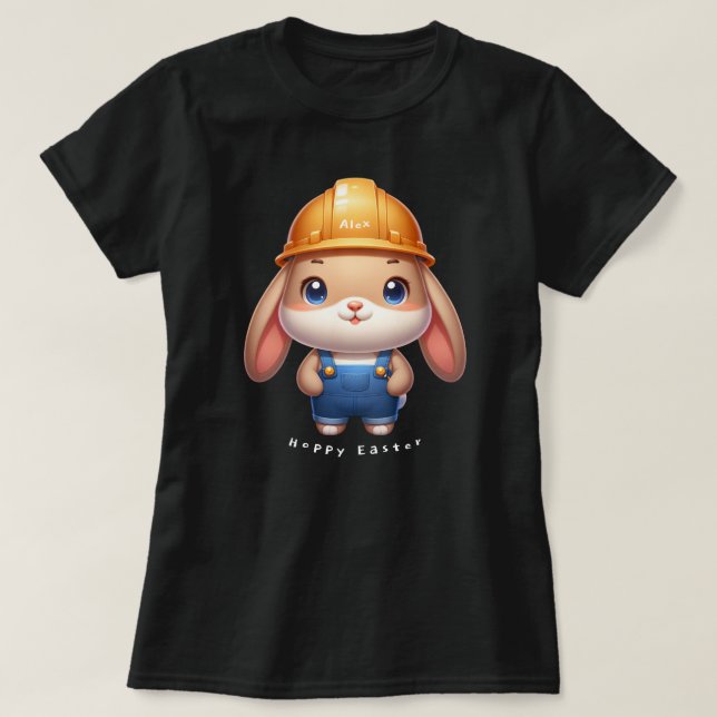 Anpassat namn BL för det anpassade namnet Cute Rab T Shirt (Design framsida)