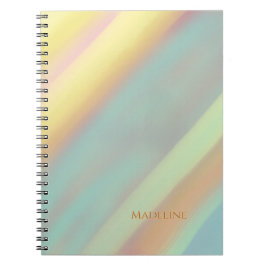 Anpassat Namn Blå Grön Kustnära Strand  Anteckningsbok