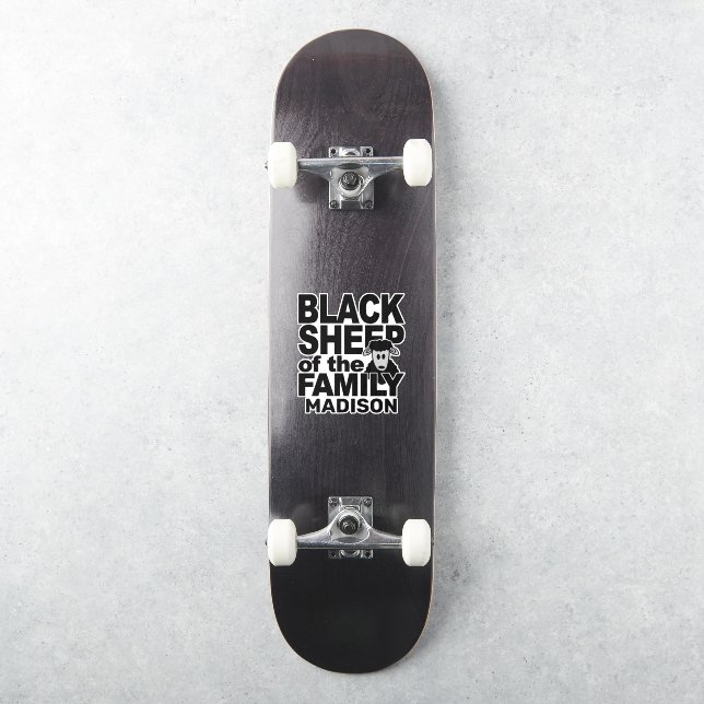 Anpassat namn "Black Sheep" Klistermärken (Skateboard)