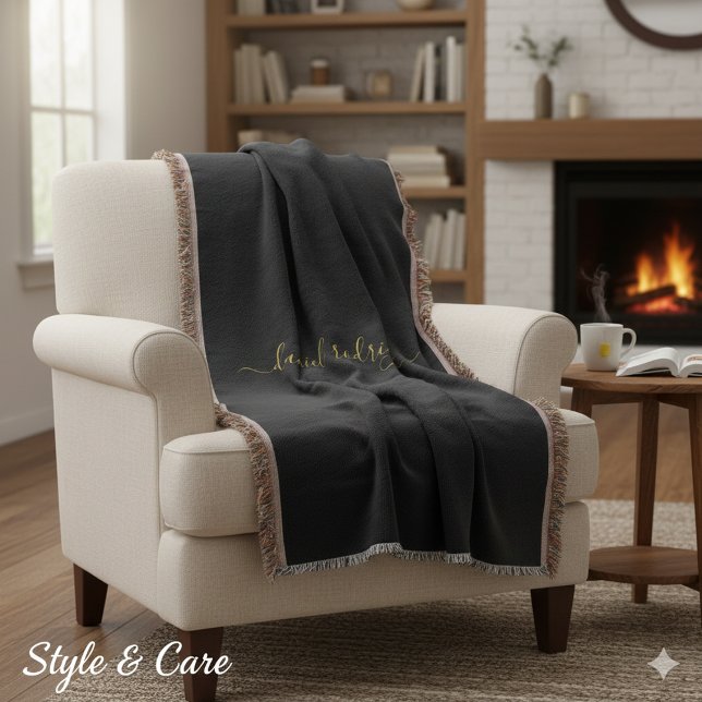 Anpassat namn Blanket Designad för Komfort och Sti Filt (Custom Name Blanket Designed for Comfort and Style)