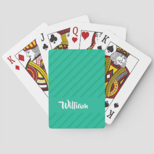 Anpassat namn blått diagonalt, texturerat casinokort