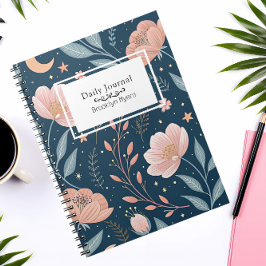 Anpassat Namn Blommig BOHO Journal/ Anteckningsbok
