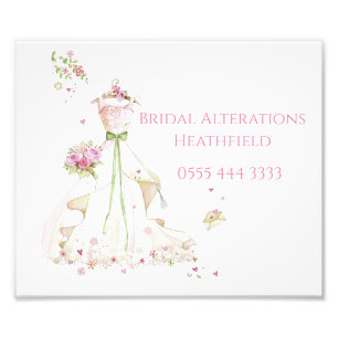 Anpassat Namn Blushing Bride in Bloom Bride to Be Fototryck