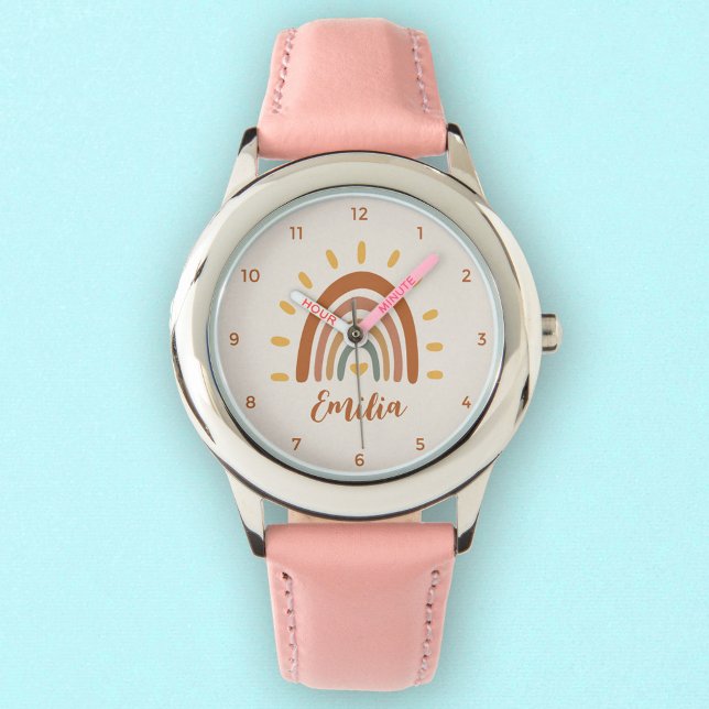 Anpassat namn Boho Earth Tone Rainbow Sol Armbandsur (Skapare uppladdad)