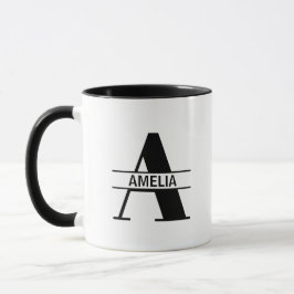 Anpassat namn bokstav 'A' Mugg