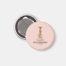 Anpassat namn bokstav I Guld Rosa Rosor