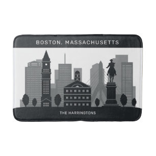 Anpassat namn Boston Massachusetts Badrumsmatta