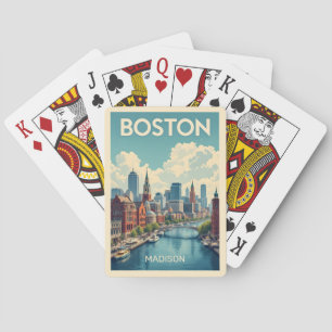 Anpassat namn Boston Massachusetts Casinokort