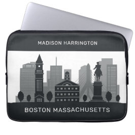 Anpassat namn Boston Massachusetts Laptop Fodral