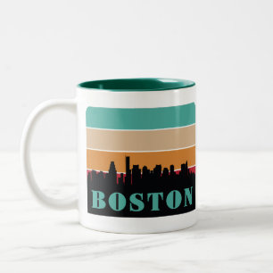 Anpassat namn Boston Massachusetts Två-Tonad Mugg