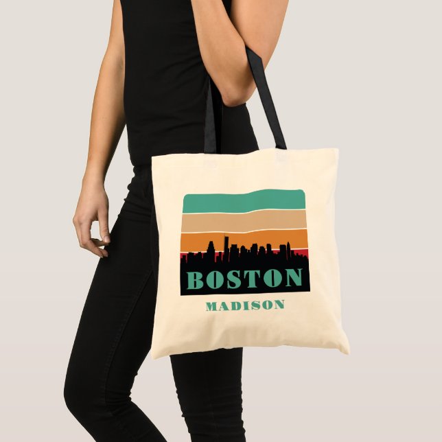 Anpassat namn Boston Massachusetts Tygkasse (Framsida (produkt))