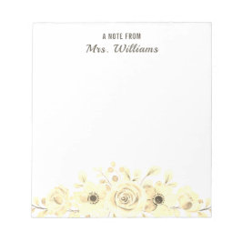 Anpassat namn Botaniska blommor Blommigt A Anteckn Anteckningsblock