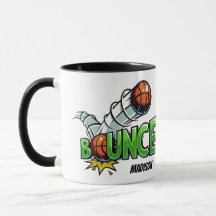 Anpassat namn BOUNCE Basketball mugg