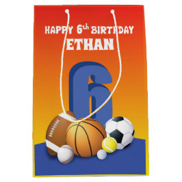 Anpassat namn Boy 6e Birthday Sports Bollar