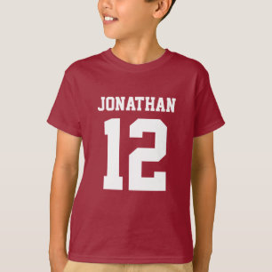 Anpassat namn Boys Sport Jersey Shirt T