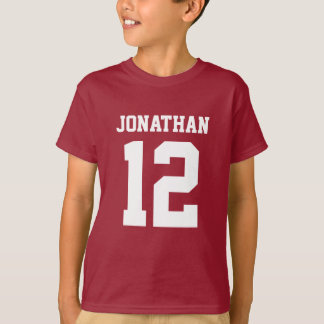 Anpassat namn Boys Sport Jersey Shirt T