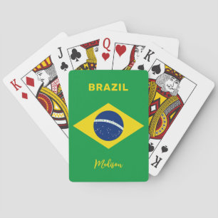 Anpassat namn Brasilien-Flagga Casinokort