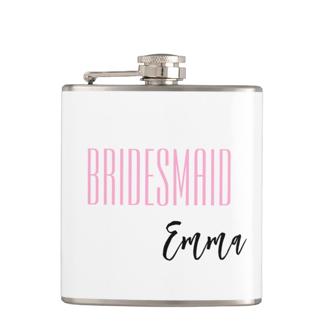 Anpassat namn Bridesmaid-kolv Fickplunta (Framsidan)