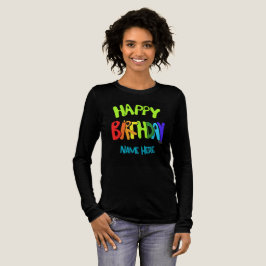 Anpassat namn Bright och Grattis på födelsedagen T Shirt