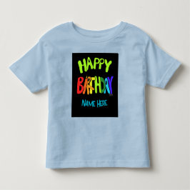 Anpassat namn Bright och Grattis på födelsedagen T Shirt