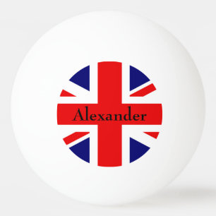 Anpassat namn British flagga Union Jack Pingisboll