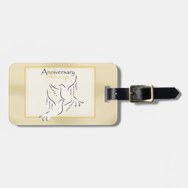 Anpassat namn, Bröllop-årsdag Bagagebricka (Horisontell Framsida)