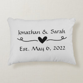 Anpassat namn, Bröllop eller årsvis gåva Prydnadskudde