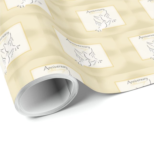 Anpassat Namn, Bröllopsdag Segensönskningar Presentpapper (Rullad Hörn)