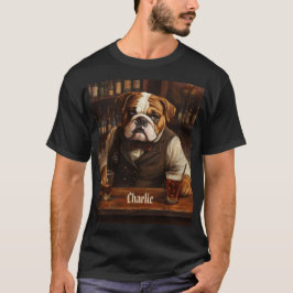 Anpassat namn Bulldog Bartender T Shirt