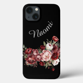 Anpassat namn Burgundy Flowers