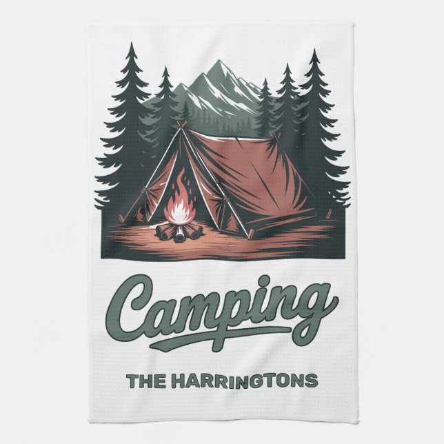 Anpassat namn camping kökshandduk (Vertikal)