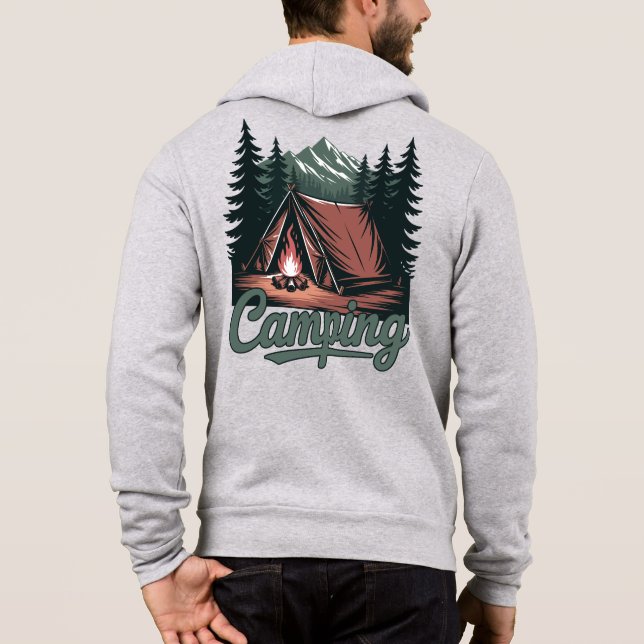 Anpassat Namn Camping T Shirt (Baksida)