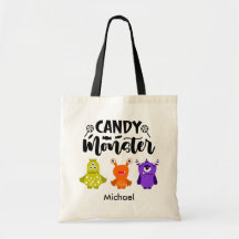 Anpassat namn Candy Monster Bus eller godis Tote B