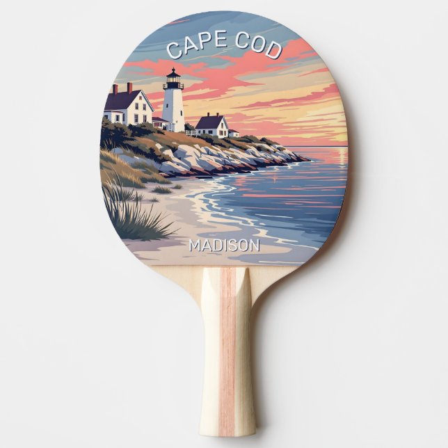 Anpassat namn Cape Cod Massachusetts Pingisracket (Framsidan)