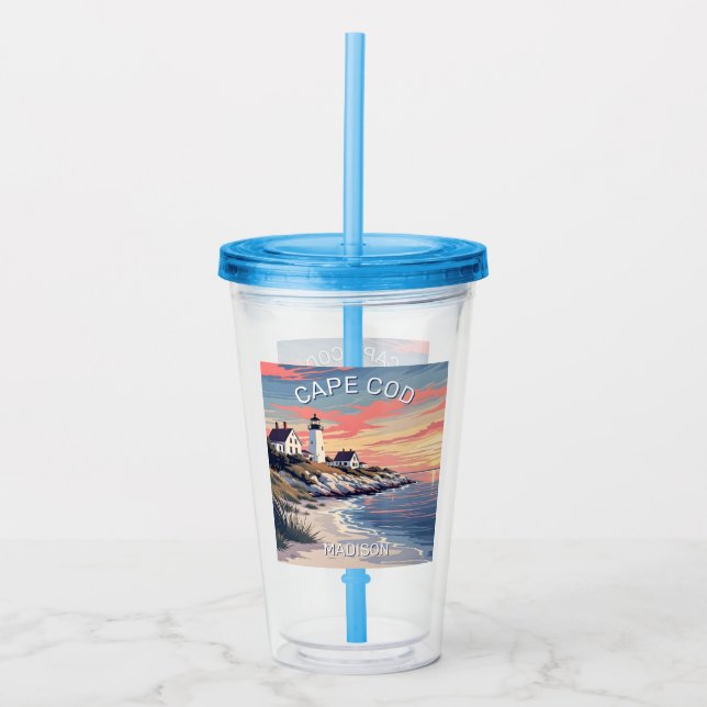 Anpassat namn Cape Cod Massachusetts Take Away Mugg (Framsida)