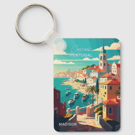 Anpassat namn Cascais Portugal Nyckelring