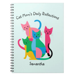 Anpassat namn Cat Mamma Reflections-anteckningsbok Anteckningsbok