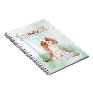 Anpassat namn Cavalier Kung Charles Spain Pet Hund Anteckningsbok