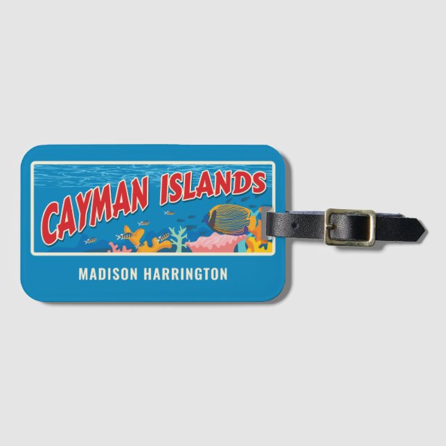 Anpassat namn Caymanöarna Bagagebricka (Framsida horisontal)