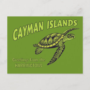 Anpassat namn Caymanöarna Sea Turtle Vykort