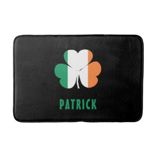 Anpassat namn Celtic Ireland Shamrock Irish Flagga Badrumsmatta