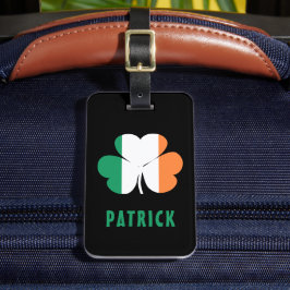 Anpassat namn Celtic Ireland Shamrock Irish Flagga Bagagebricka