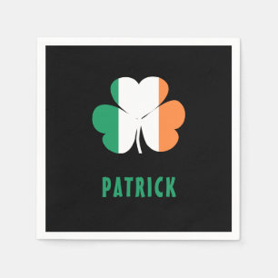 Anpassat namn Celtic Ireland Shamrock Irish Flagga Pappersservett