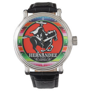 Anpassat namn Charro Horse Spain Mexican Serape Armbandsur
