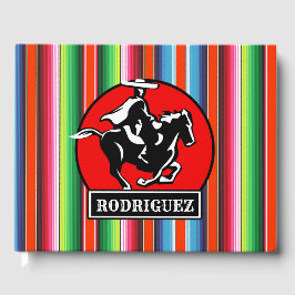 Anpassat namn Charro Horse Spain Mexican Serape Gästböcker